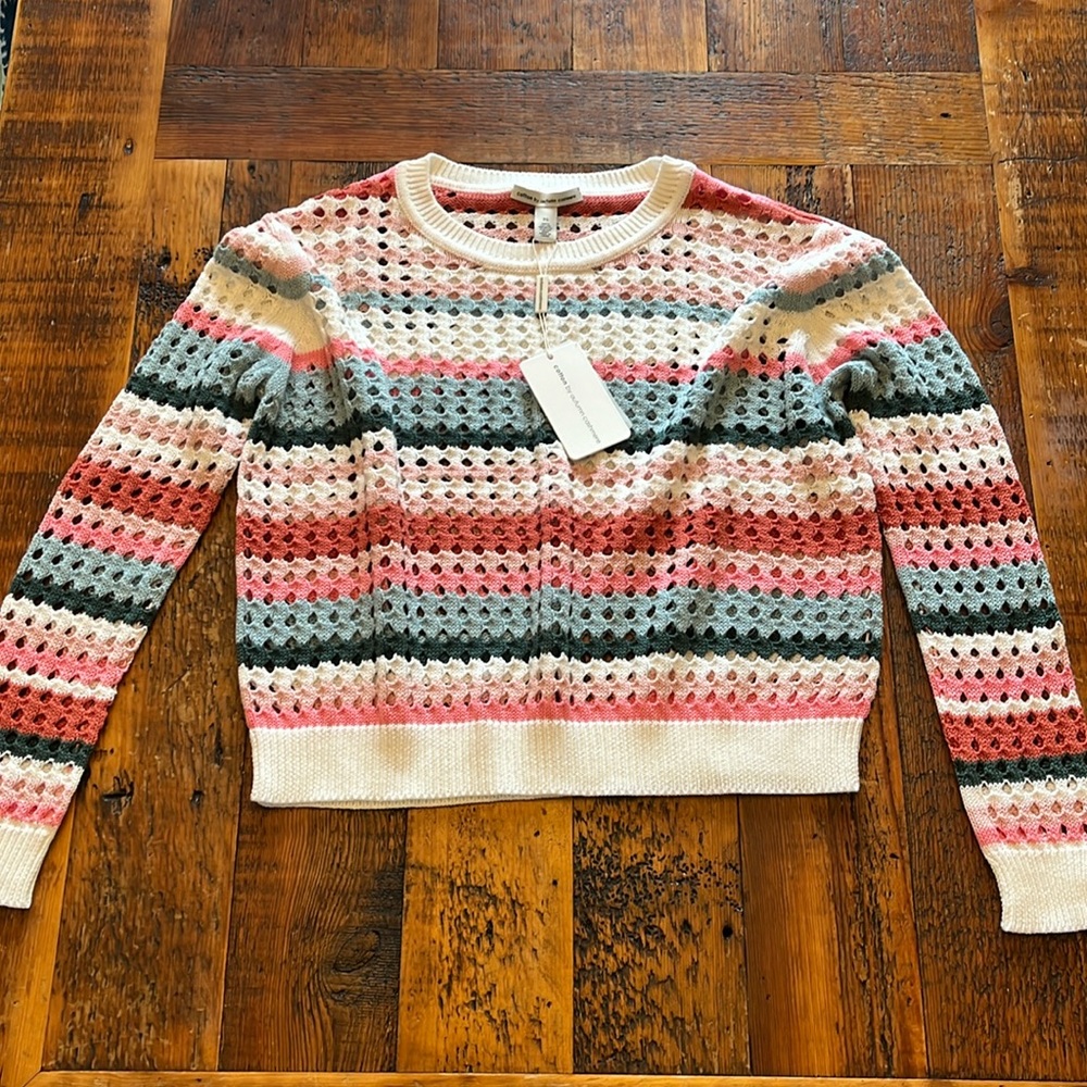 Autumn Cashmere Multi Stripe Knit Sweater